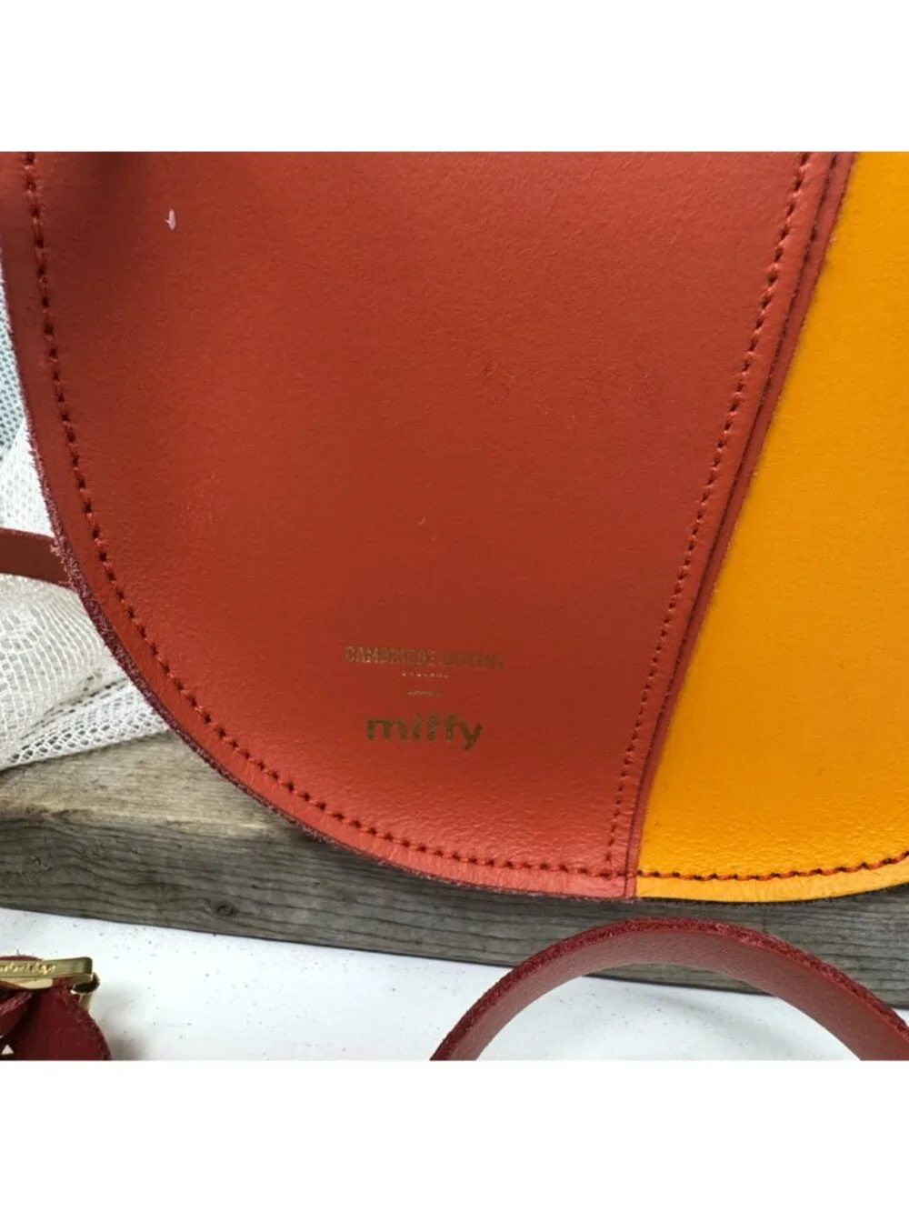 Hiding Miffy Isla by Cambridge Satchel Company Leather Carrot Orange Purse